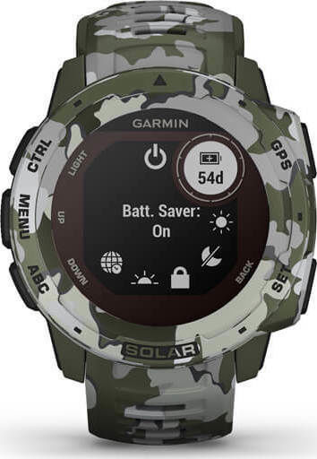 Garmin Instinct Solar 45mm Αδιάβροχο Smartwatch με Παλμογράφο (Lichen Camo)