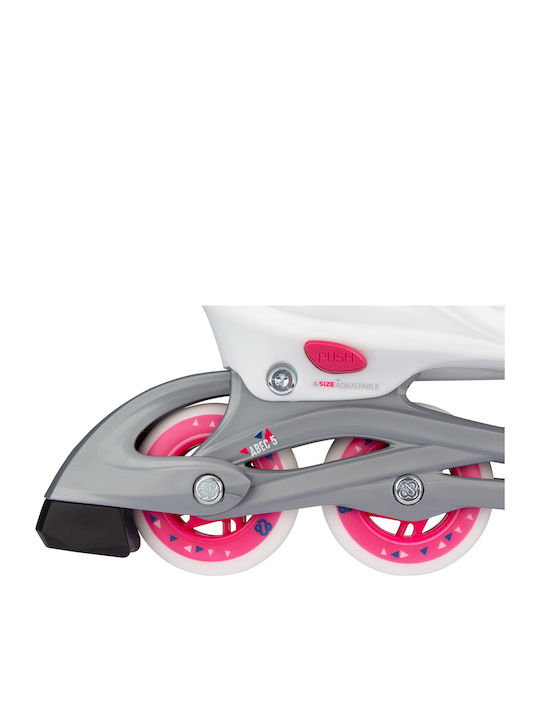 Nijdam Wedge Inline Αυξομειούμενα Rollers Λευκά Παιδικά