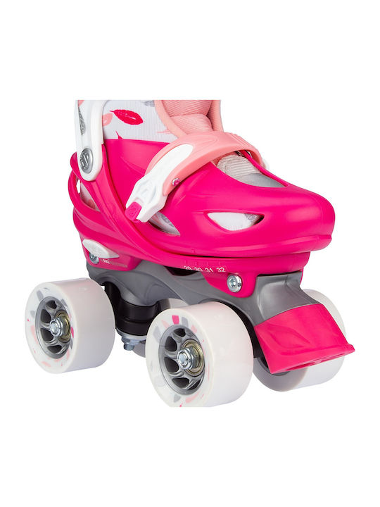 Nijdam Feather Drops Quad Αυξομειούμενα Rollers Ροζ Παιδικά Nijdam Feather Drops Quad Αυξομειούμενα Rollers Ροζ Παιδικά
