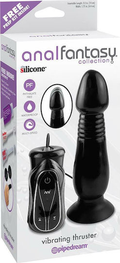 Pipedream Anal Fantasy Collection Thruster Anal Vibrator Black 16.5cm