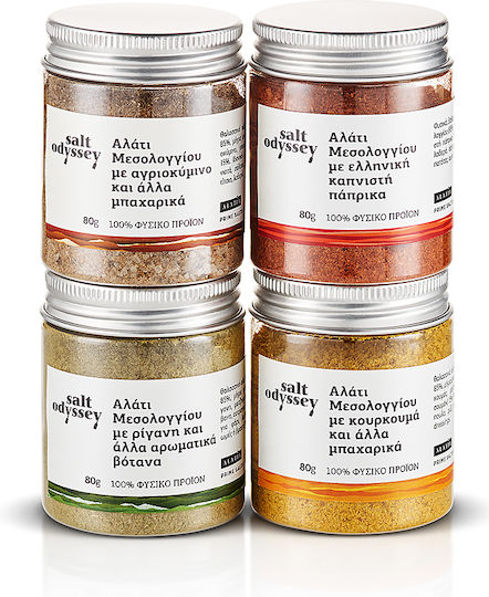 Salt Odyssey A Journey of Salts with 4 Different Salts with Herbs Sea Salt 80gr