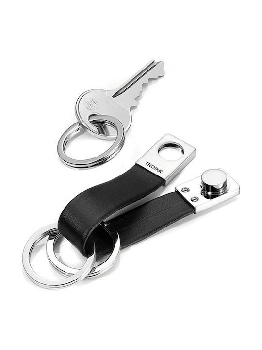 Troika Ключодържател Портфейл Twist Lock Кожен Черен