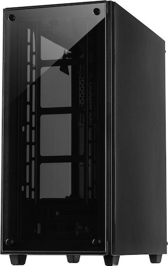 Inter-Tech C-303 Mirror Gaming Midi Tower Computer Case with Side Window Black
