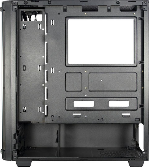 Inter-Tech C-303 Mirror Gaming Midi Tower Computer Case with Side Window Black