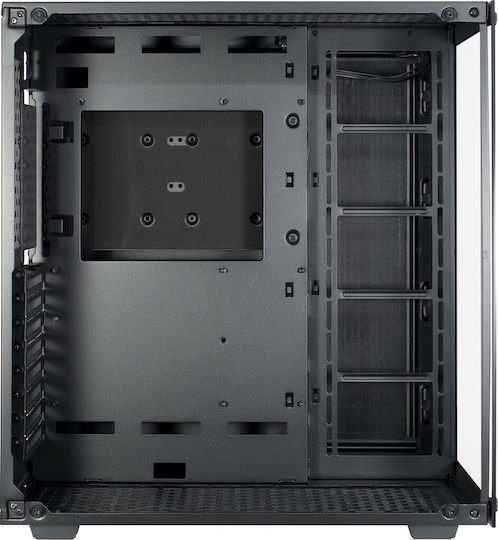 Inter-Tech C-701 Panorama Gaming Midi Tower Κουτί Υπολογιστή με Πλαϊνό Παράθυρο Μαύρο