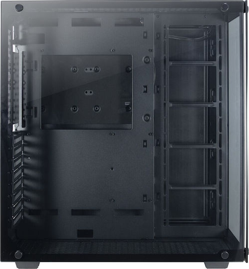 Inter-Tech C-701 Panorama Gaming Midi Tower Κουτί Υπολογιστή με Πλαϊνό Παράθυρο Μαύρο