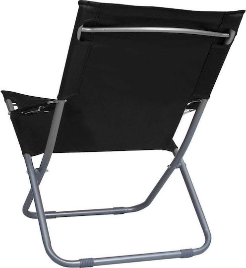 vidaXL Chair Beach Black 58x76x88cm Set of 2pcs