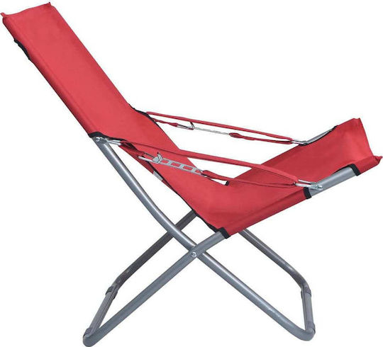 vidaXL Καρέκλα Παραλίας Κόκκινη 58x76x88εκ. Σετ 2τμχ