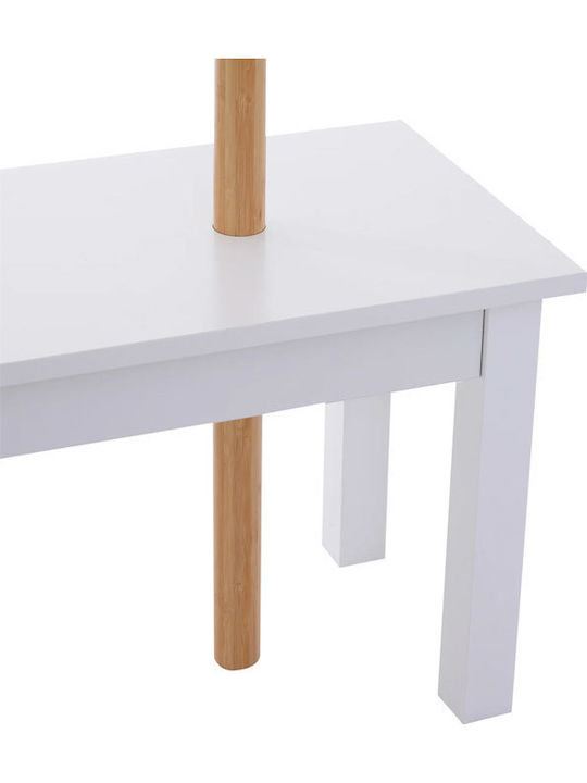 HomCom Freistehender Kleiderständer Hölzernes Braun 80x30x180cm