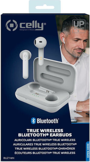 Buz 1 In-ear Bluetooth Handsfree Ακουστικά με Θήκη Φόρτισης Λευκά