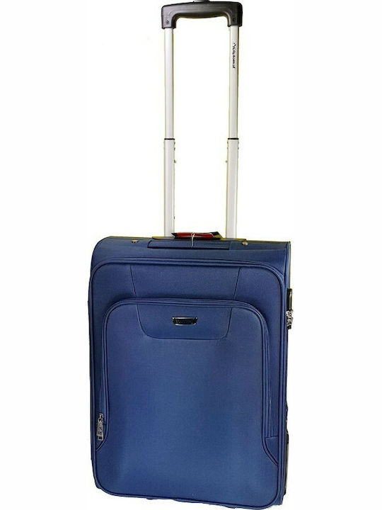 Diplomat Cabin Travel Suitcase Fabric Blue with 2 Wheels Height 55cm ZC980