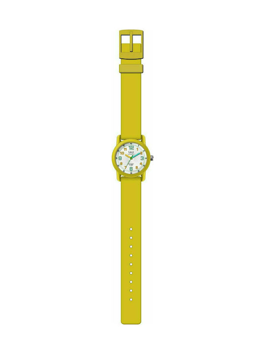 Q&Q Kids Analog Watch with Rubber/Plastic Strap Yellow