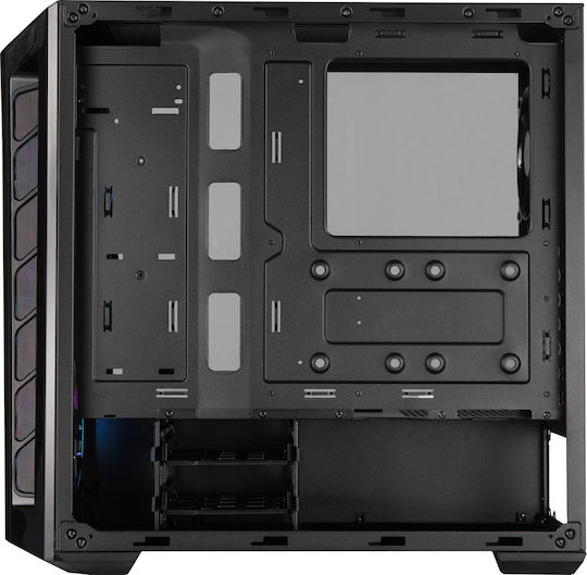CoolerMaster MasterBox MB520 ARGB Gaming Midi-Turm Computergehäuse mit Seitenfenster Schwarz