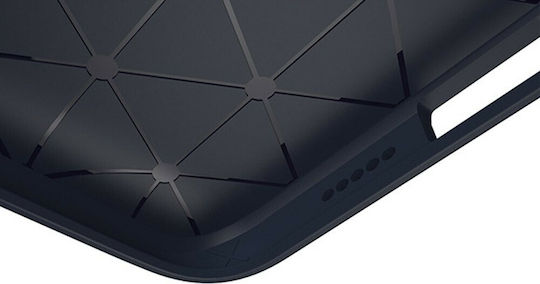 Hurtel Brushed Carbon Back Cover Silicone Blue (Redmi 6a)