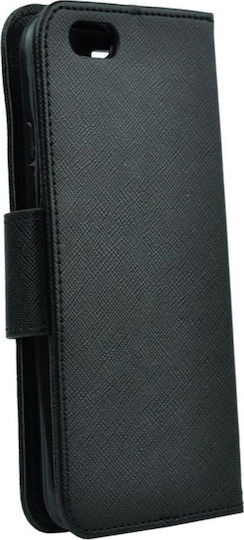 Fancy Wallet Synthetic Leather Black (Redmi Note 5a Prime)