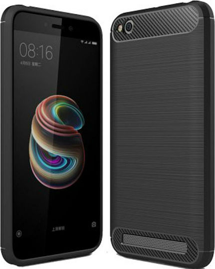 Forcell Forcell Carbon Rugged Back Cover Σιλικόνης Μαύρο (Redmi 5A)