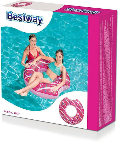 Bestway Inflatable Sea Float Donut Pink 107x107cm