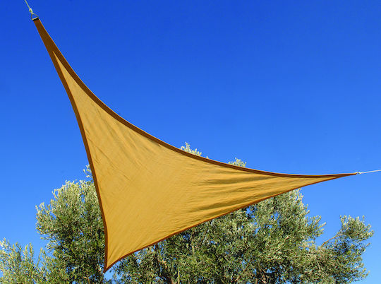 Lianos Τρίγωνο Πανί Σκίασης Κίτρινο 3.5m 140gr/m²