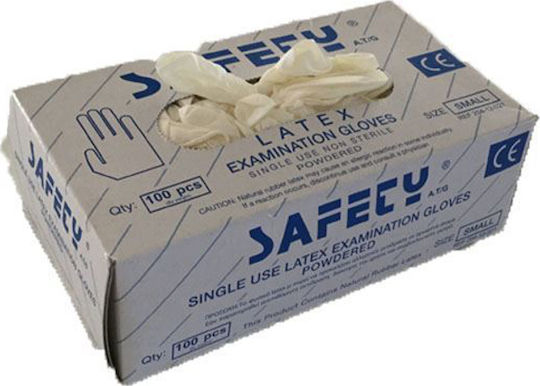 Anats Safety Γάντια Λάτεξ Με Πούδρα σε Λευκό Χρώμα 100τμχ