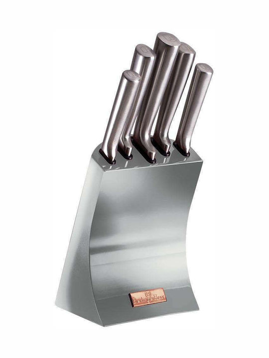 Berlinger Haus Knife Set With Stand of Stainless Steel Moonlight Collection BH-2449 5pcs