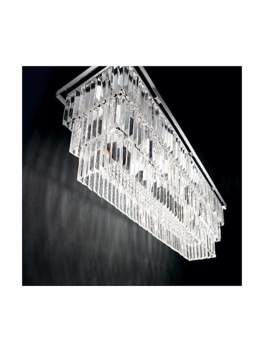 Ideal Lux Martinez Sp8 Kronleuchter Ø103cm mit Kristallen