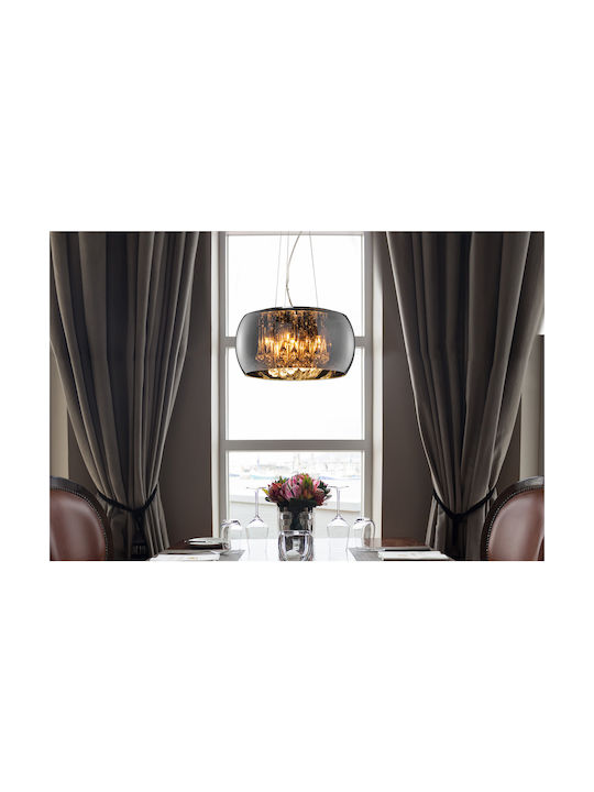 Trio Lighting Vapore Kronleuchter 5xG9 Ø40cm Schwarz 311210506