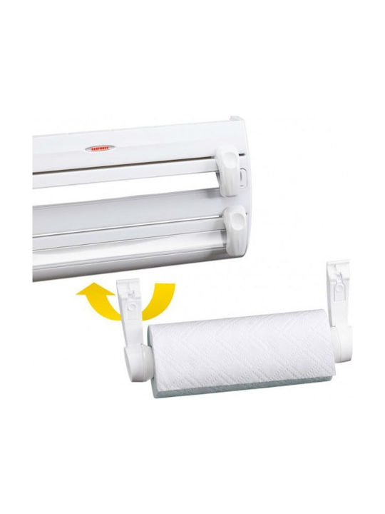 Leifheit Wall Mounted Plastic Roll Dispenser White 41.2x10x19.3cm 25771