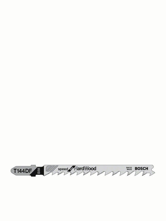 Bosch T144DF Λάμες Speed for Hard Wood για Ξύλο 100mm 5τμχ