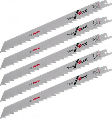 Bosch S1111K Blade Basic for Wood for Wood 225mm 5pcs