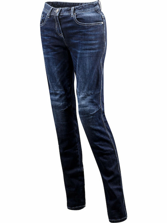 LS2 Vision Lady Blue Jean Γυναικείο Παντελόνι Μηχανής Βαμβακερό 4 Εποχών Μπλε