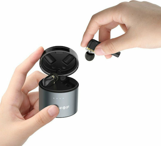 BlitzWolf BW-FYE8 In-ear Bluetooth Handsfree Ακουστικά με Αντοχή στον Ιδρώτα και Θήκη Φόρτισης Μαύρα