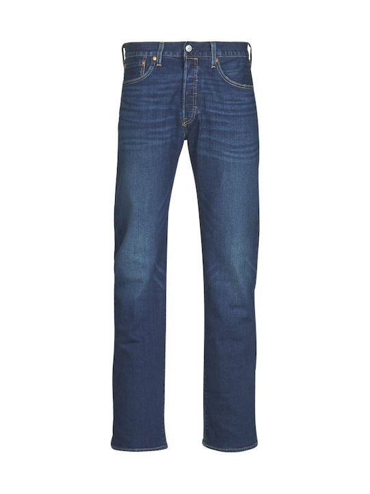 501 Pantaloni Jeans pentru Bărbați cu Croială Regular Straight Albastru marin