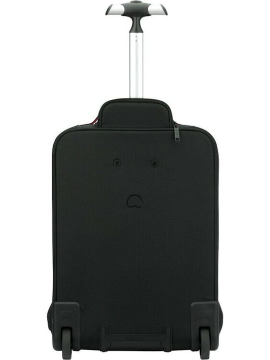Delsey Parvis Plus Kabinenkoffer Stoff Schwarz mit 2 Räder Höhe 51cm
