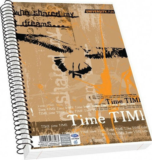 Skag Spiral Heft Geregelt A4 120 Blätter 4 Themen University Fun 1Stück (Μiverse Designs)