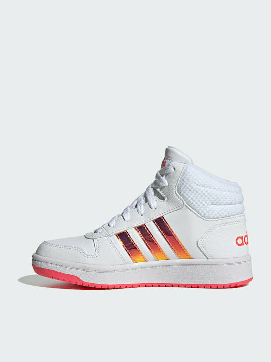 Hoops Hoops 2 Kids Sports Shoes Basketball with Laces Cloud White / Signal Pink