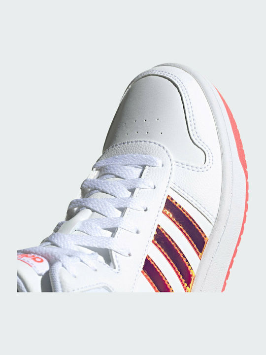 Hoops Hoops 2 Kids Sports Shoes Basketball with Laces Cloud White / Signal Pink