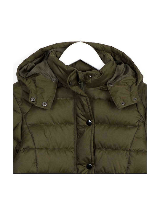 Losan Kids Quilted Jacket Short with Hood Khaki