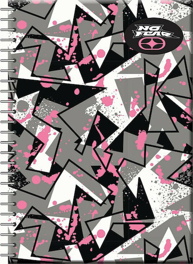 No Fear Spiral Heft Geregelt A4 70 Blätter 2 Themen 1Stück (Μiverse Designs)