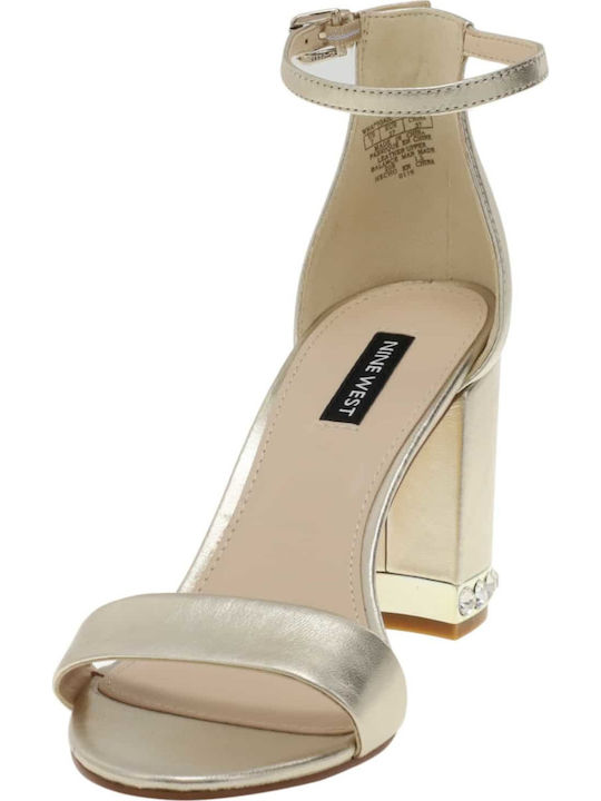 Abigail Leather Sandals Gold