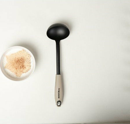 Nava Misty Deep Soup Spoon Made of Black Nylon 35cm
