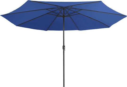 Runder Metallischer Sonnenschirm Azur Blau F3.9xY2.47m