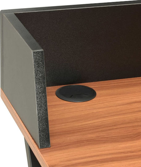 Birou Secretar Lemn Maro cu Picioare Metalice 80x50x84cm