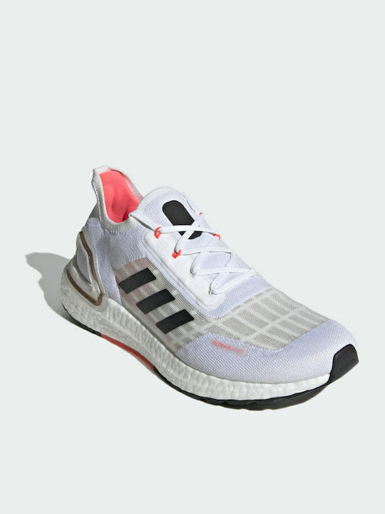 Adidas Ultraboost Summer.Rdy Ανδρικά Αθλητικά Παπούτσια Running Cloud White / Core Black / Signal Pink / Coral