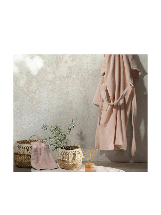 Nef-Nef Homeware Status Bathrobe with Collar 1124-Powder 450gr/m² 010676