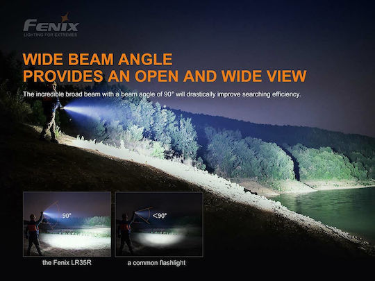 Fenix Επαναφορτιζόμενος Φακός LED IP68 με Μέγιστη Φωτεινότητα 10000lm LR35R