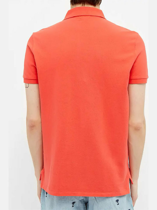 Ralph Lauren Men's Short Sleeve T-shirt Turtleneck Orange