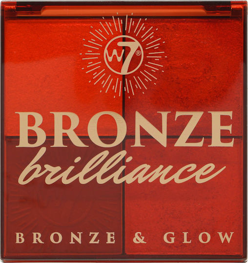 W7 Cosmetics Bronze Brilliance Bronze & Glow Palette Bronzing Powder Light/Medium 14gr