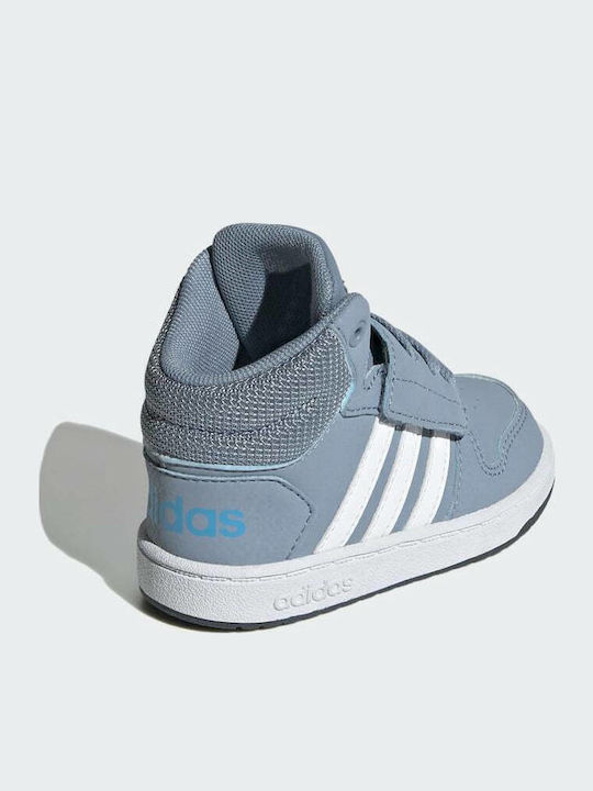 Hoops 2.0 Mid Kids Sneakers High with Hoop & Loop Closure Light Blue