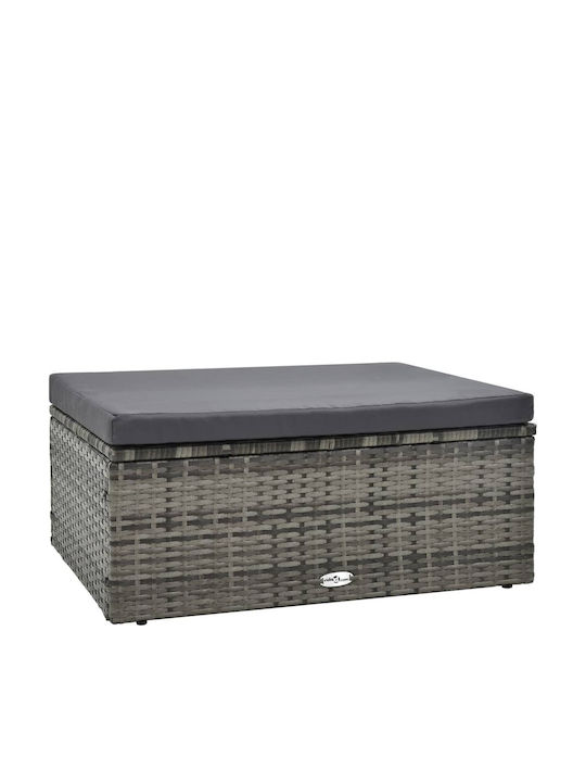 Set Cameră De Zi Exterior 5 Piese Gri Cu Perne