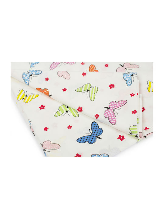 Dimcol Duvet Crib Cotton Butterfly Multicolour 120x160cm